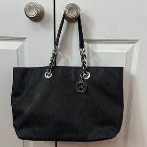 Michael Kors Black Chain Strap Tote